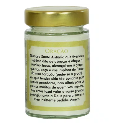 Vela Vidro Perfumada Santo Antônio