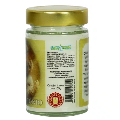 Vela Vidro Perfumada Santo Antônio