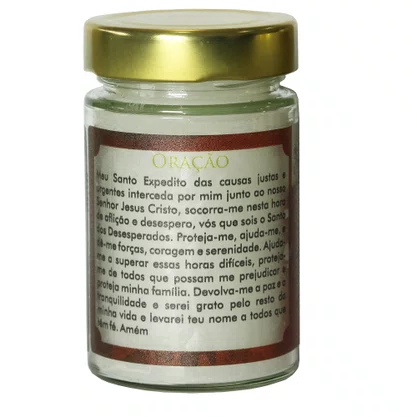 Vela Vidro Perfumada Santo Expedito
