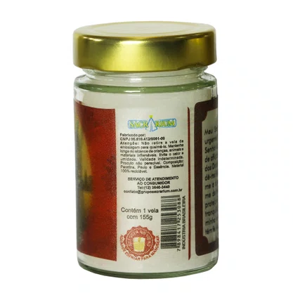 Vela Vidro Perfumada Santo Expedito