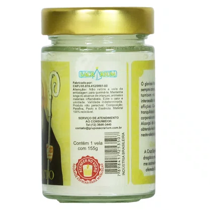 Vela Vidro Perfumada São Bento