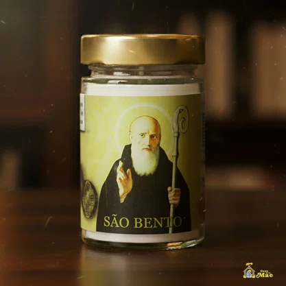 Vela Vidro Perfumada São Bento
