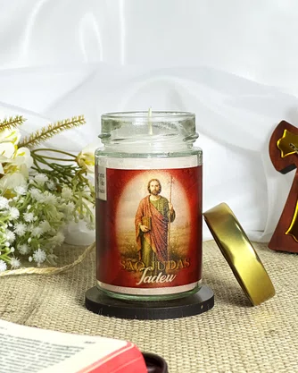 Vela Vidro Perfumada São Judas