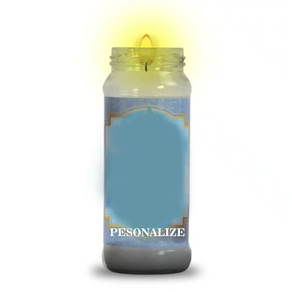 12 unid - Vela Vidro Personalizada 255g