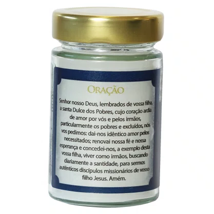 Vela Vidro Perfumada Santa Dulce dos Pobres