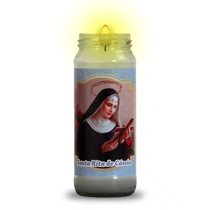 Vela Vidro Santa Rita de Cássia