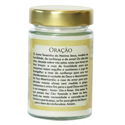 Vela Vidro Perfumada Santa Teresinha