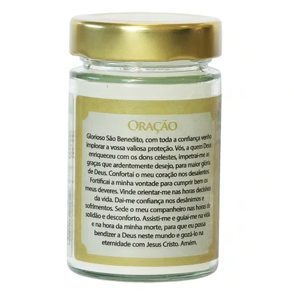 Vela Vidro Perfumada São Benedito