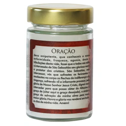 Vela Vidro Perfumada São Sebastião