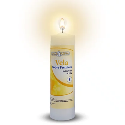 Vela Votiva F Premium Branca - Caixa 24 unidades