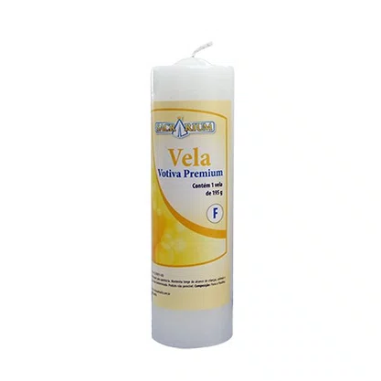 Vela Votiva F Premium Branca - Caixa 24 unidades
