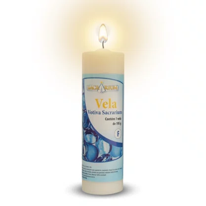 Vela Votiva F Sacrarium Branca - Caixa com 24 unidades