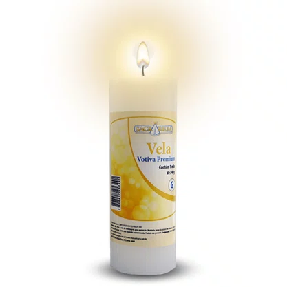 Vela Votiva G Premium Branca - Caixa com 24 unidades