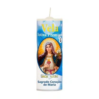 Vela Votiva G Premium Imaculado Coração de Maria