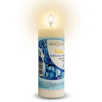 Vela Votiva G Sacrarium Branca - Caixa com 24 unidades