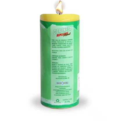 Vela Votiva M Citronela - Repelente Natural