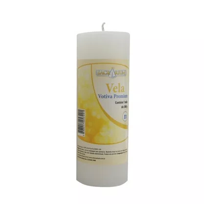 Vela Votiva M Premium Branca - Caixa com 24 unidades