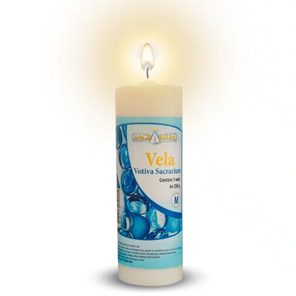 Vela Votiva M Sacrarium Branca - Caixa 24 unidades