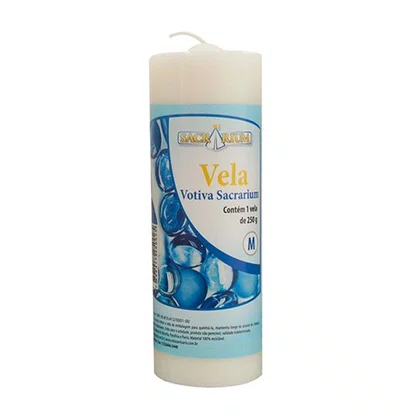 Vela Votiva M Sacrarium Branca - Caixa 24 unidades