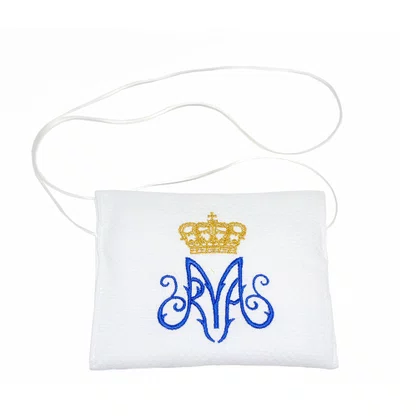 Viatico Bordado Azul e Dourado