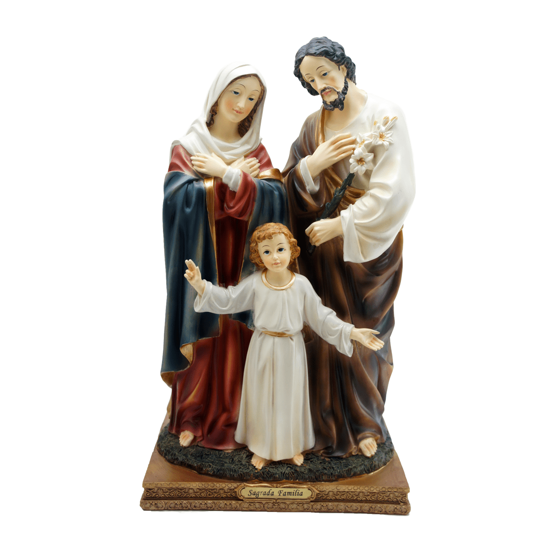Divinas Artes: O melhor em artigos religiosos. - Lindo Presépio Sagrada  Família 20 x 14 cm em Gesso.