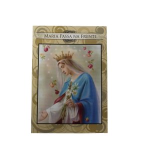 100 unid - Folheto Oração Maria Passa na Frente
