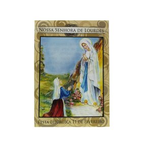 100 unid - Folheto Oração Nossa Senhora de Lourdes