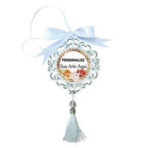 12 unid - Adorno Arabesco Resinado Personalizado