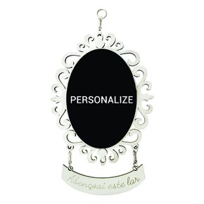 12 unid - Adorno Porta Personalizado Oval Abençoe Este Lar