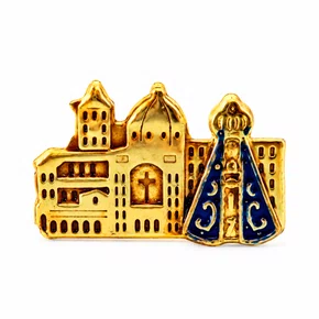 12 unid - Bóton Basílica Dourado