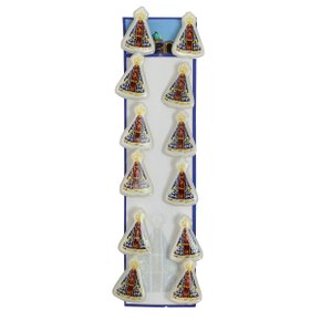 12 unid - Boton Nossa Senhora Aparecida Corpo Cristal