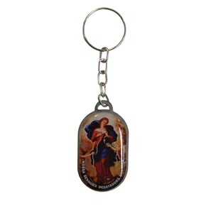 12 Unid - Chaveiro Chapa Nossa Senhora Desatadora de Nós