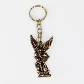 12 unid - Chaveiro Zamak Arcanjo São Miguel