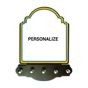 12 unid - Porta Chave Personalizado Provençal MDF Resinada 16 x 21 cm