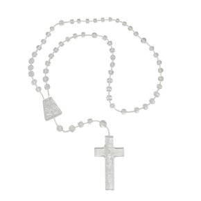 12 - Unid. Terço de Nylon P Translúcido Cristal