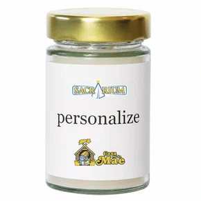 12 unid - Vela Vidro Perfumada Personalizada 155g