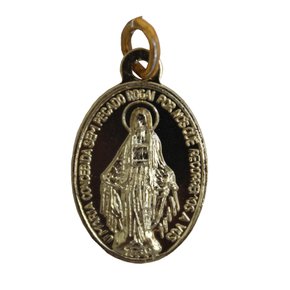 20 unid Medalha Dourada de Nossa Senhora Das Graças - 2 cm