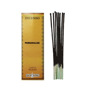 24 Unid - Incenso 8 Varetas Personalizado com Aroma Rosas