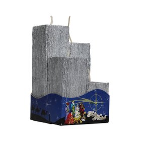 4 Velas Decorativas Prata