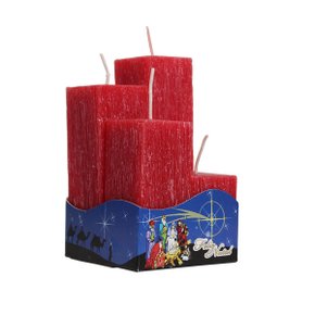 4 Velas Decorativas Vermelha