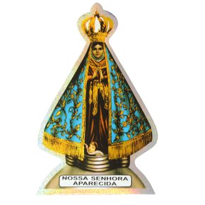 Adesivo de Nossa Senhora Aparecida Dupla Face 26 cm x 15 cm