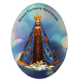 Adesivo de Nossa Senhora Aparecida Oval - 12 cm X 9 cm