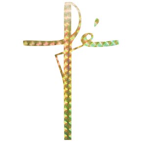 Adesivo Fé em Dourado 19 x 13,5 cm