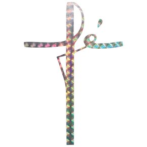 Adesivo Fé em Prata 19 x 13,5 cm