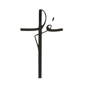 Adesivo Fé Preto - 8,5 cm X 5,5 cm