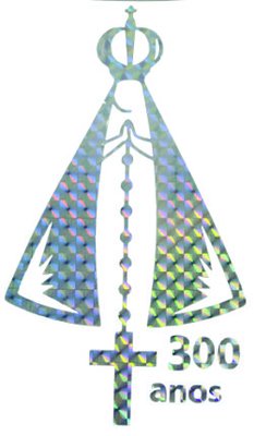 Adesivo Nossa Senhora Aparecida 300 Anos Prata