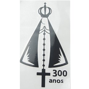 Adesivo Nossa Senhora Aparecida 300 Anos Prata