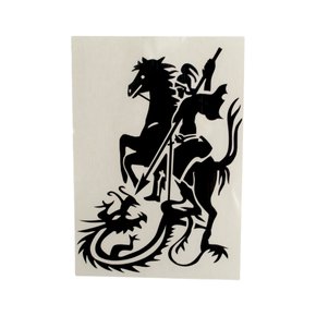 Adesivo de São Jorge Preto - 11 cm 