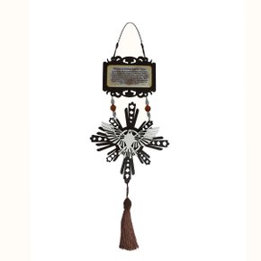 Adorno Divino Espirito Santo Placa com Oração 43cm