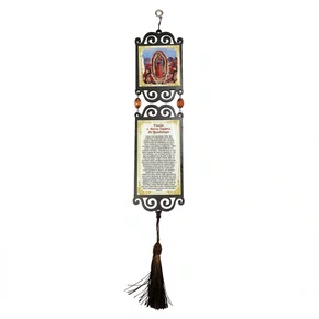 Adorno Duplo Quadrado Nossa Senhora de Guadalupe em MDF